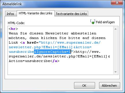 nderung des Abmeldelinks in SuperMailer